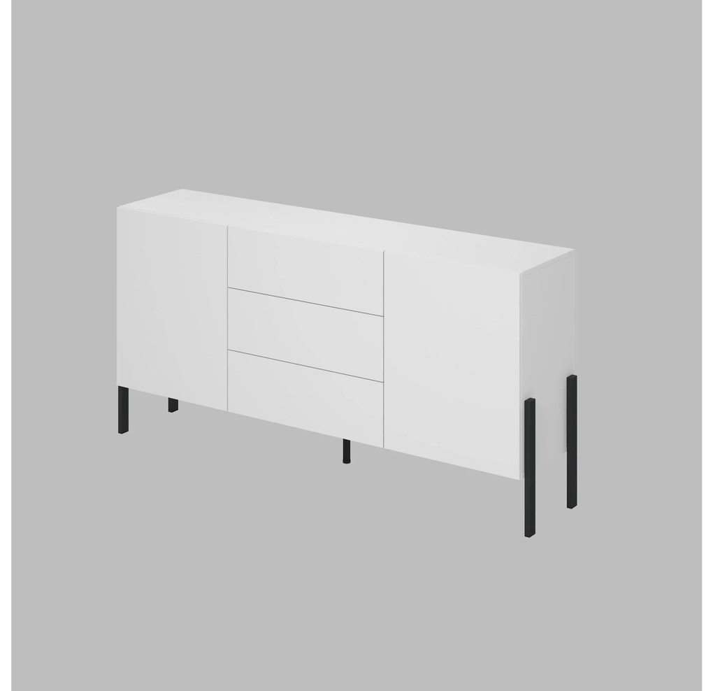 TV stolík/skrinka Kjukon 180 (matná biela). Vlastná spoľahlivá doprava až k Vám domov. 1091873