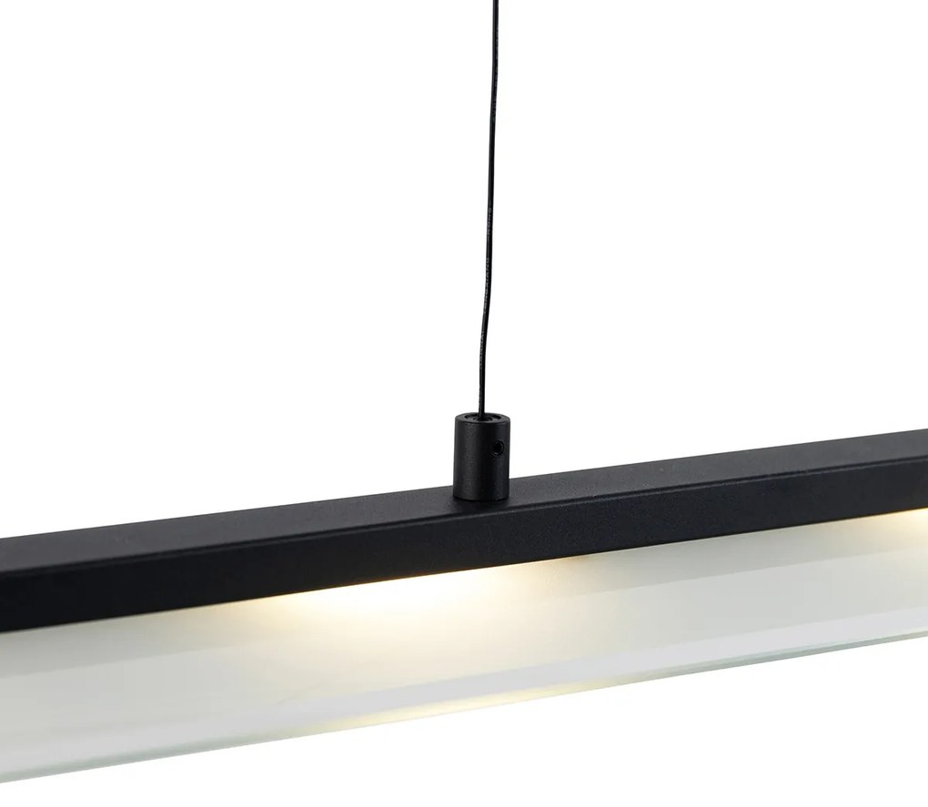 Dizajnové závesné svietidlo čierne vrátane stmievateľného LED 3-stupňového Easylift - Nele