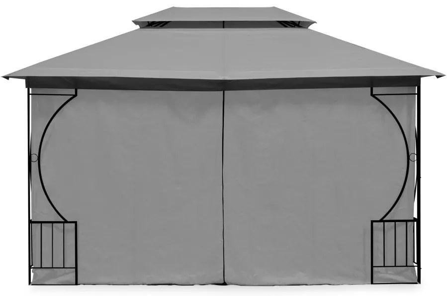 Záhradný stan 3 x 4 m s moskytiérou v sivej farbe