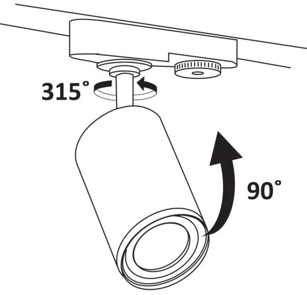 Bodové svietidlo do lištového systému PARIS 6xGU10/10W/230V +2x1 m lištový systém