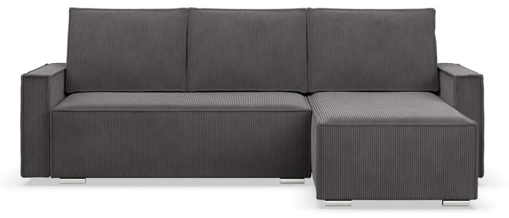 Rohová rozkladacia sedacia súprava LUCCA Sivá