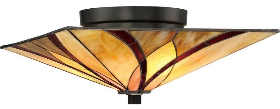 Elstead QZ-ASHEVILLE-F - Stropné svietidlo Tiffany ASHEVILLE 2xE27/60W/230V