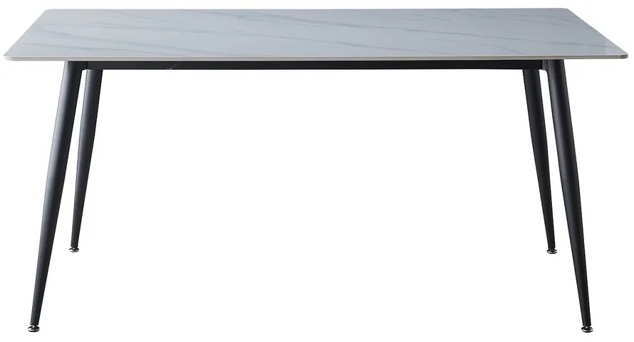 Jedálenský stôl Rion 160 x 90 cm, mramor / čierna