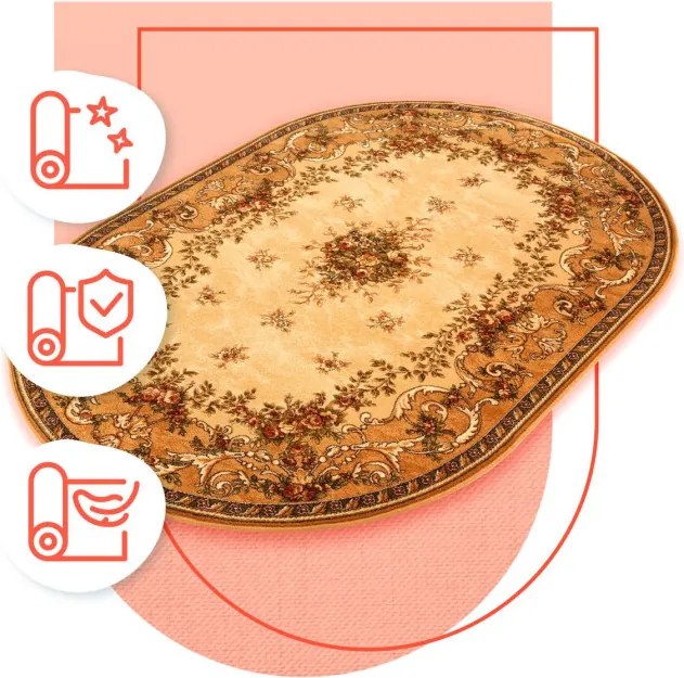 Koberec Agnella Isfahan Dafne Sahara ovál