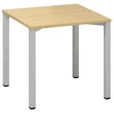 Konferenčný stôl Alfa 420 so sivým podnožím, 80 x 80 x 74,2 cm, rovné vyhotovenie, dezén divoká hruška