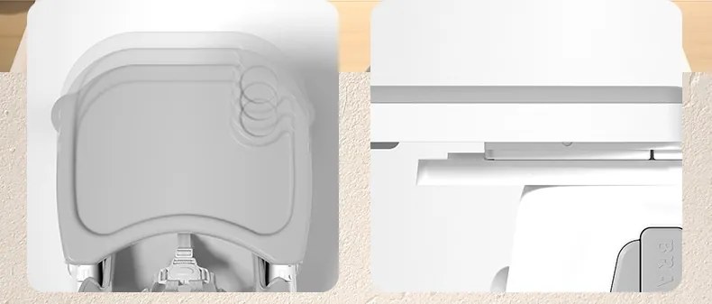 Stolička na kŕmenie KDK03 4v1 sivá + košík a kolieska ZDARMA