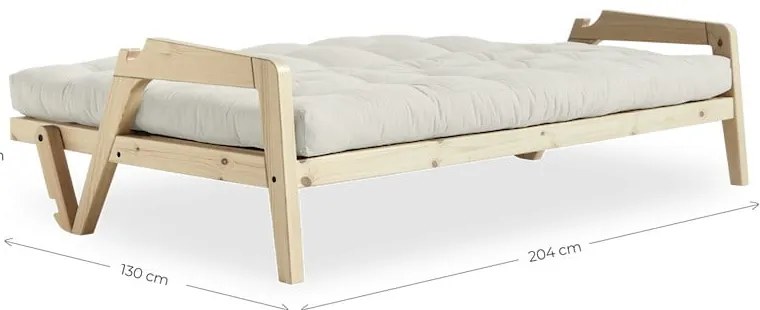 Sivá menčestrová rozkladacia pohovka 204 cm Grab - Karup Design