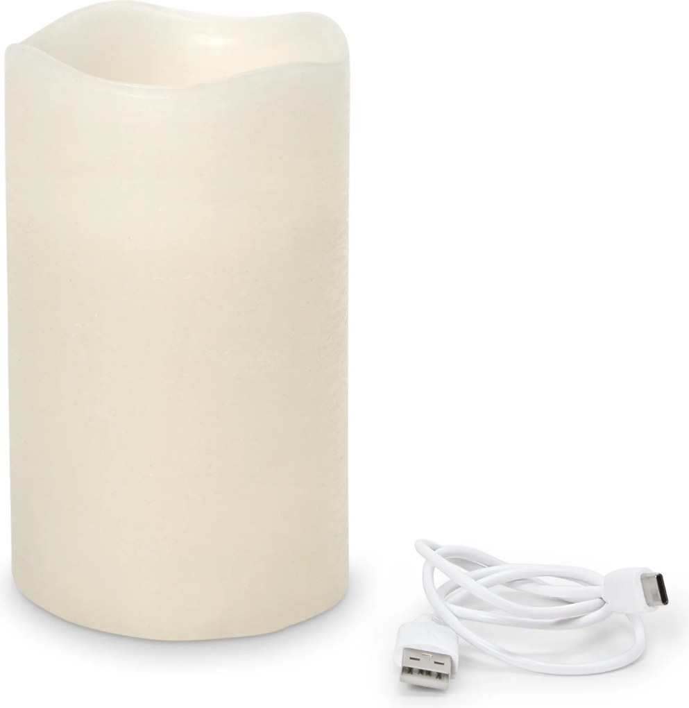 LED sviečka z pravého vosku s projektorom