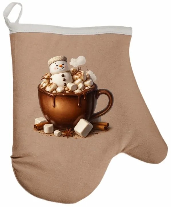 Vianočná kuchynská rukavica Choco EMI, červená