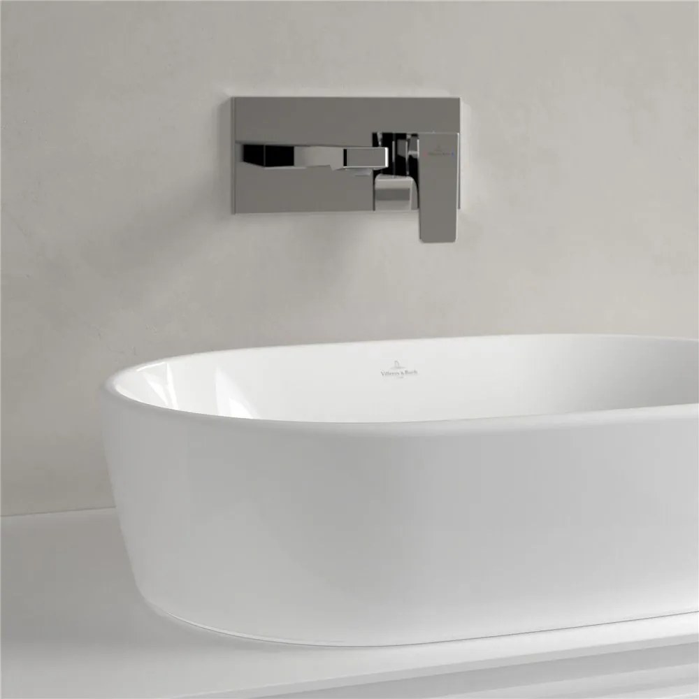 VILLEROY & BOCH Architectura oválne umývadlo na dosku bez otvoru, s prepadom, 600 x 400 mm, biela alpská, s povrchom CeramicPlus, 5A2660R1