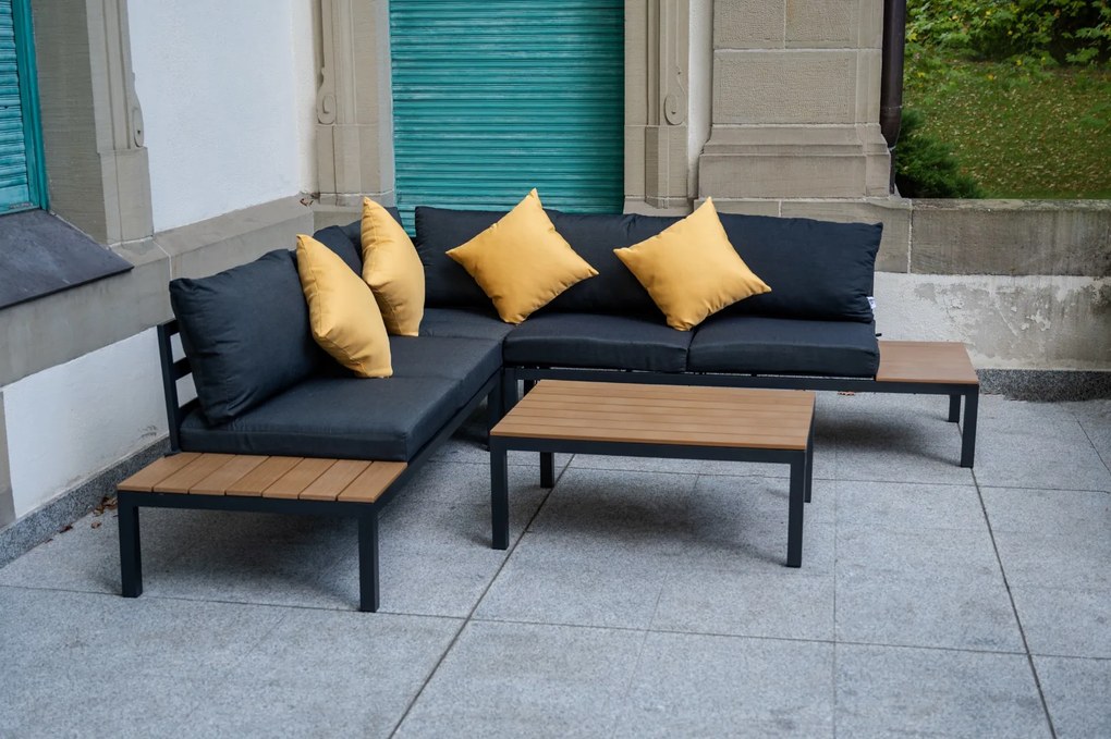 ZÁHRADNÝ HLINIKOVÝ SET MASSIMO + STOLÍK