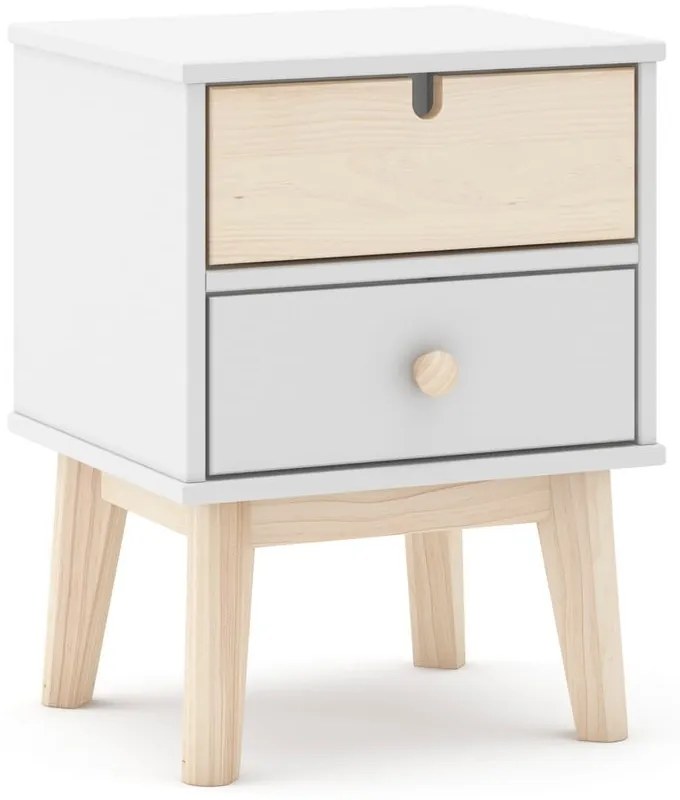 Biely detský nočný stolík Estefania - Marckeric