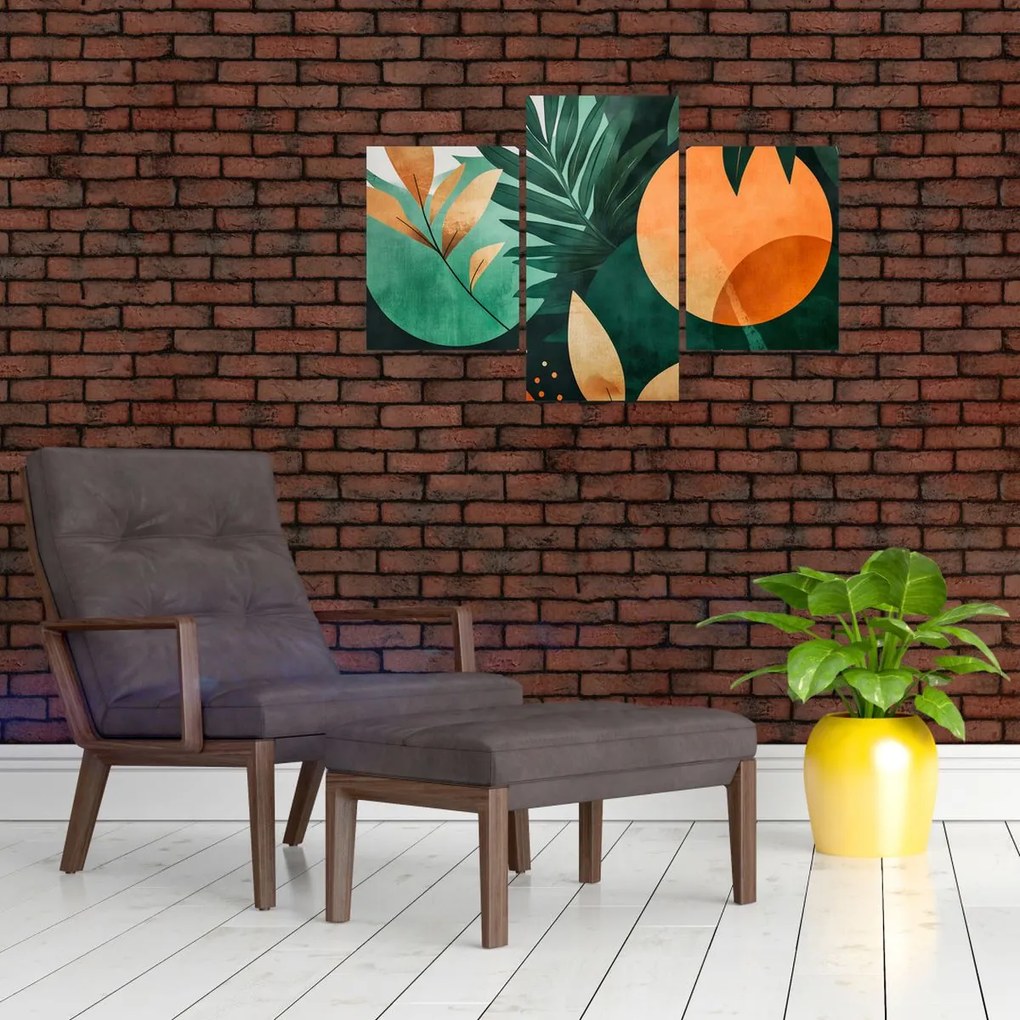 Obraz - Geometrické prírodné motívy (90x60 cm)