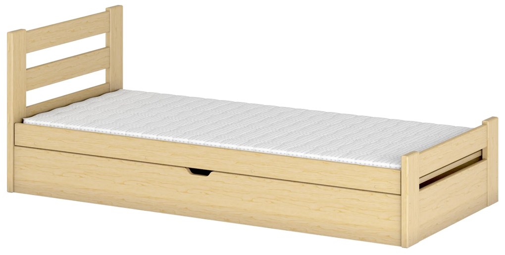 Detská posteľ 90 x 190 cm Nia (s roštom a úl. priestorom) (borovica). Akcia -10%. Vlastná spoľahlivá doprava až k Vám domov. 1012888