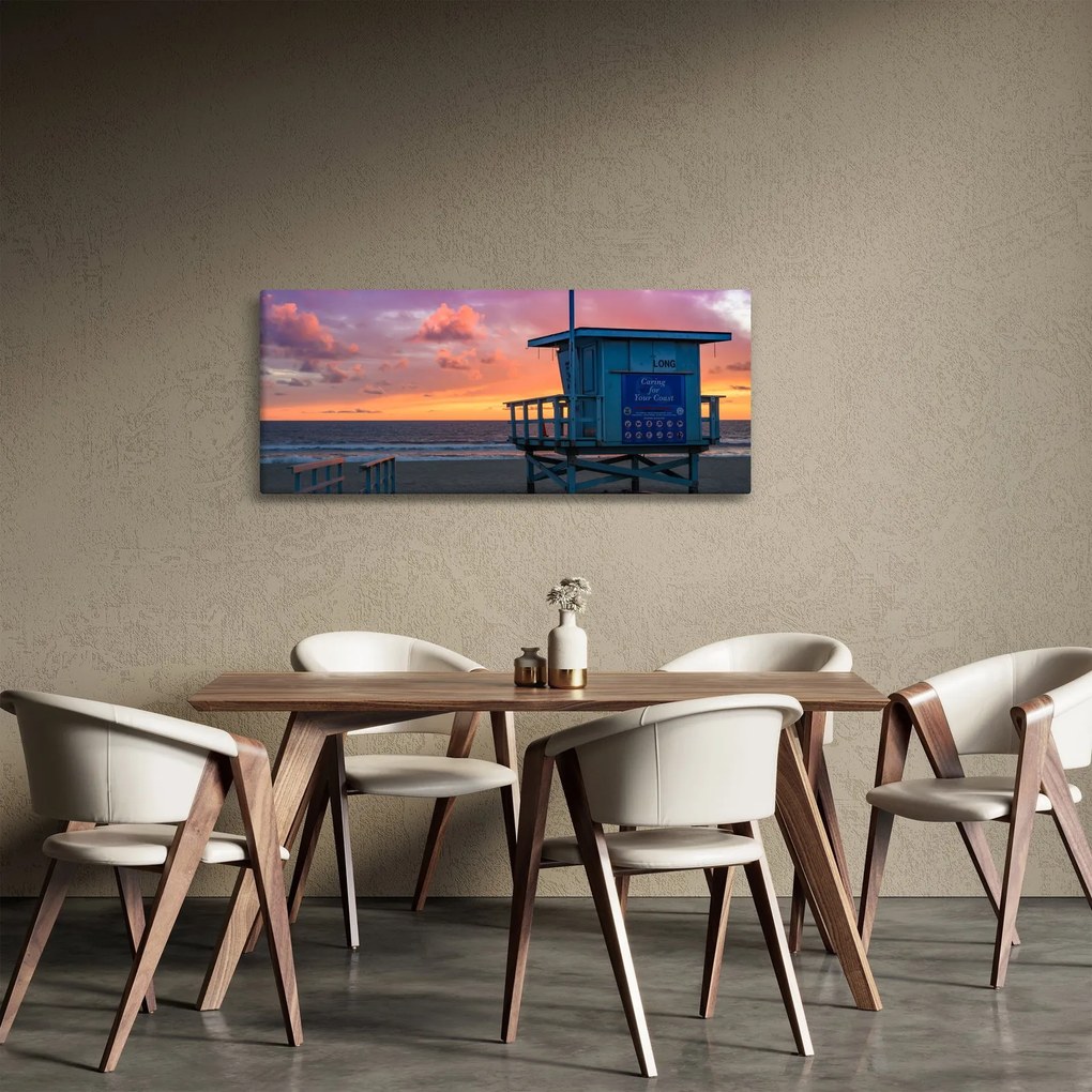 Obraz z pláže Santa Monica (120x50 cm)