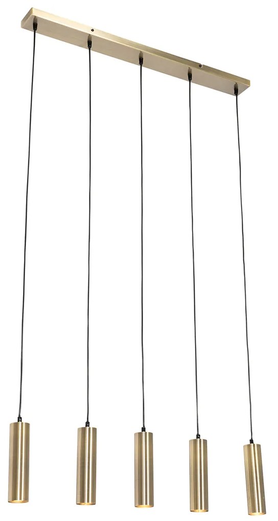 Moderné závesné svietidlo bronzové 5-svetlo - Jeana