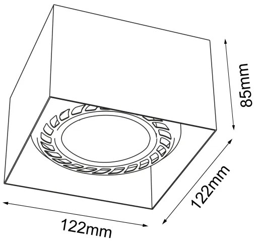 Brosline 1268 - Bodové svietidlo CAGE 1xGU10/18W/230V biele