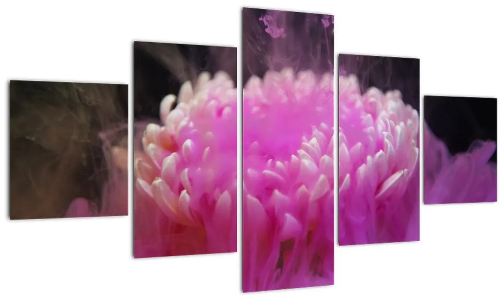 Obraz kvetiny v ružovom dyme (125x70 cm), 40 ďalších rozmerov