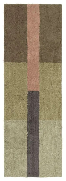 Ručne tkaný vlnený behúň 80x230 cm Chroma Dusty Pink – Lorena Canals