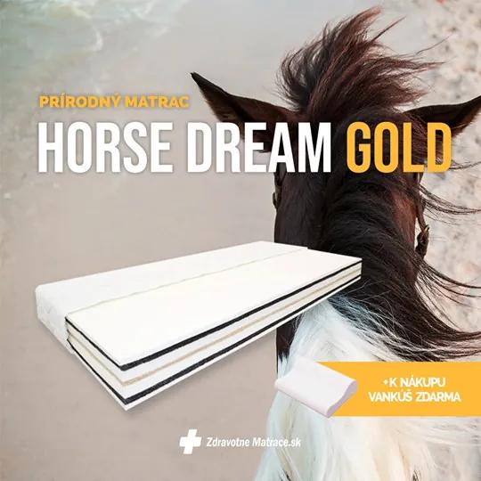 MPO HORSE DREAM GOLD luxusný prírodný matrac 100x200 cm 100% nebielená bavlna