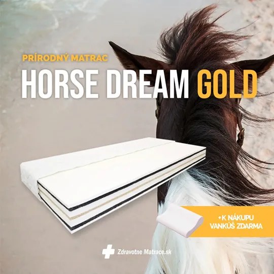MPO HORSE DREAM GOLD luxusný prírodný matrac 120x200 cm Prací poťah Silveractive