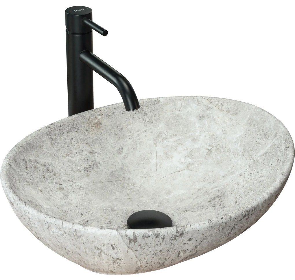 Rea Sofia Light Stone, umývadlo na dosku 41 x 35 cm, šedá, REA-U0165