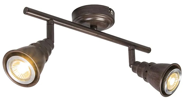 Stropné a nástenné bodové svetlo hrdzavohnedé otočné a naklápateľné - Coney 2