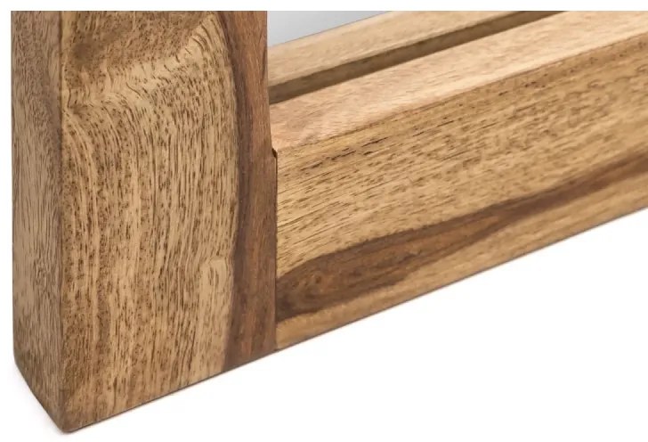 furniture-nabytek.cz - Masívne kúpeľňové zrkadlo Lagos z palisandrového dreva, lakované, hnedé – 80×60 cm