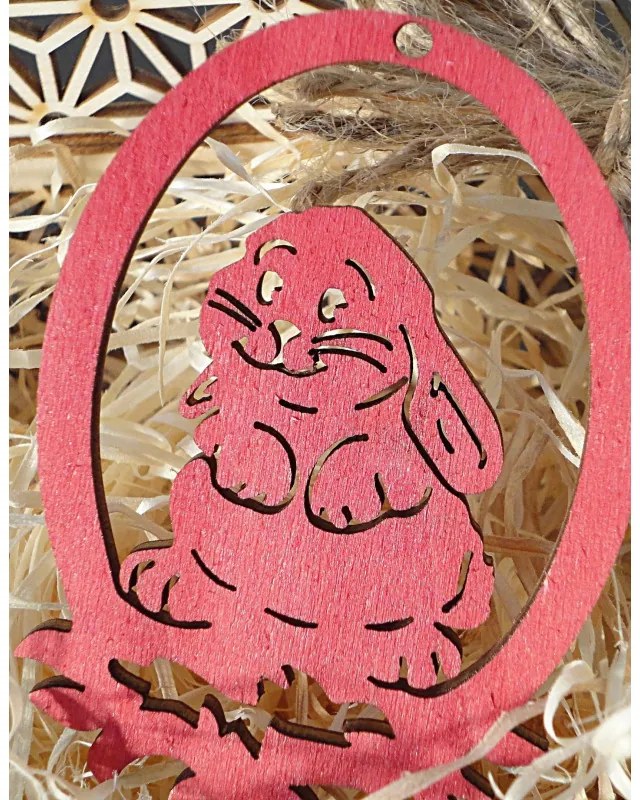 vyrezávaná veľkonočná ozdoba zajac z dreva I SENTOP PR0036