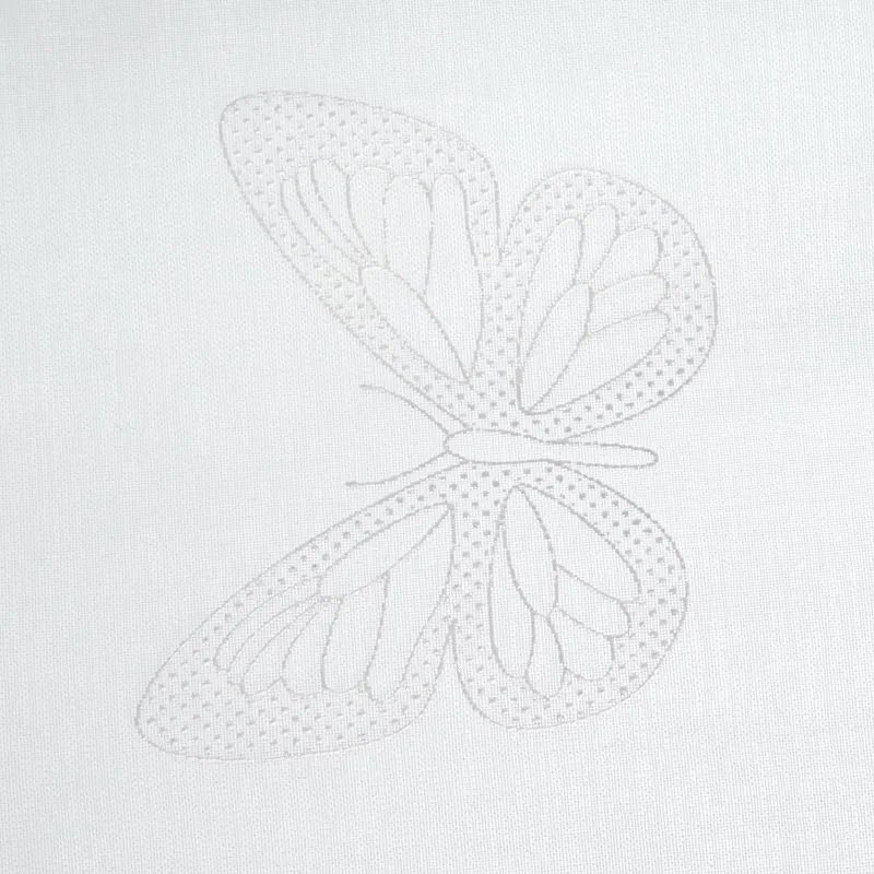 EUROFIRANY Jemný vzdušný záves zdobený potlačou 140 cm x 250 cm biela 100 % polyester