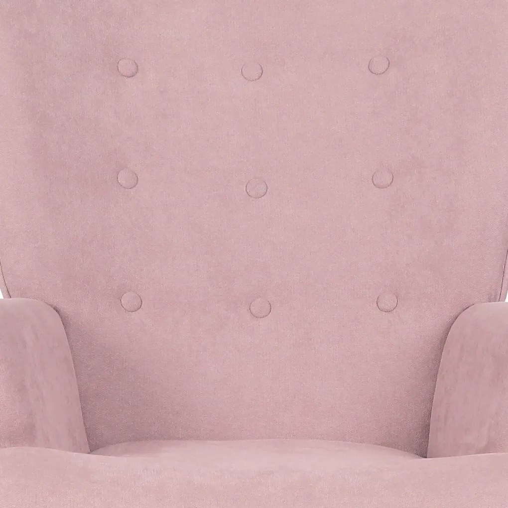 Kreslo s podnožkou PINK2, ružová