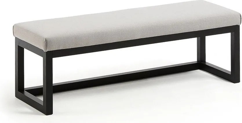 Čierna/sivobéžová lavica Loya – Kave Home