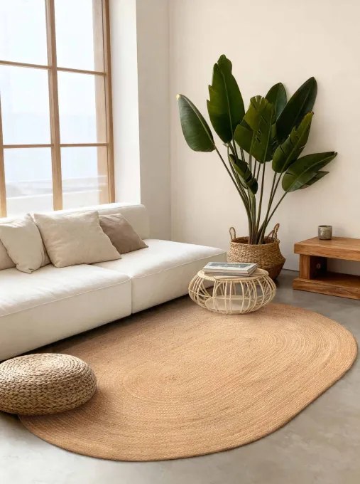 Koberec Hanse Home Jute Braided Rangpur naturálny / zlatý ovál