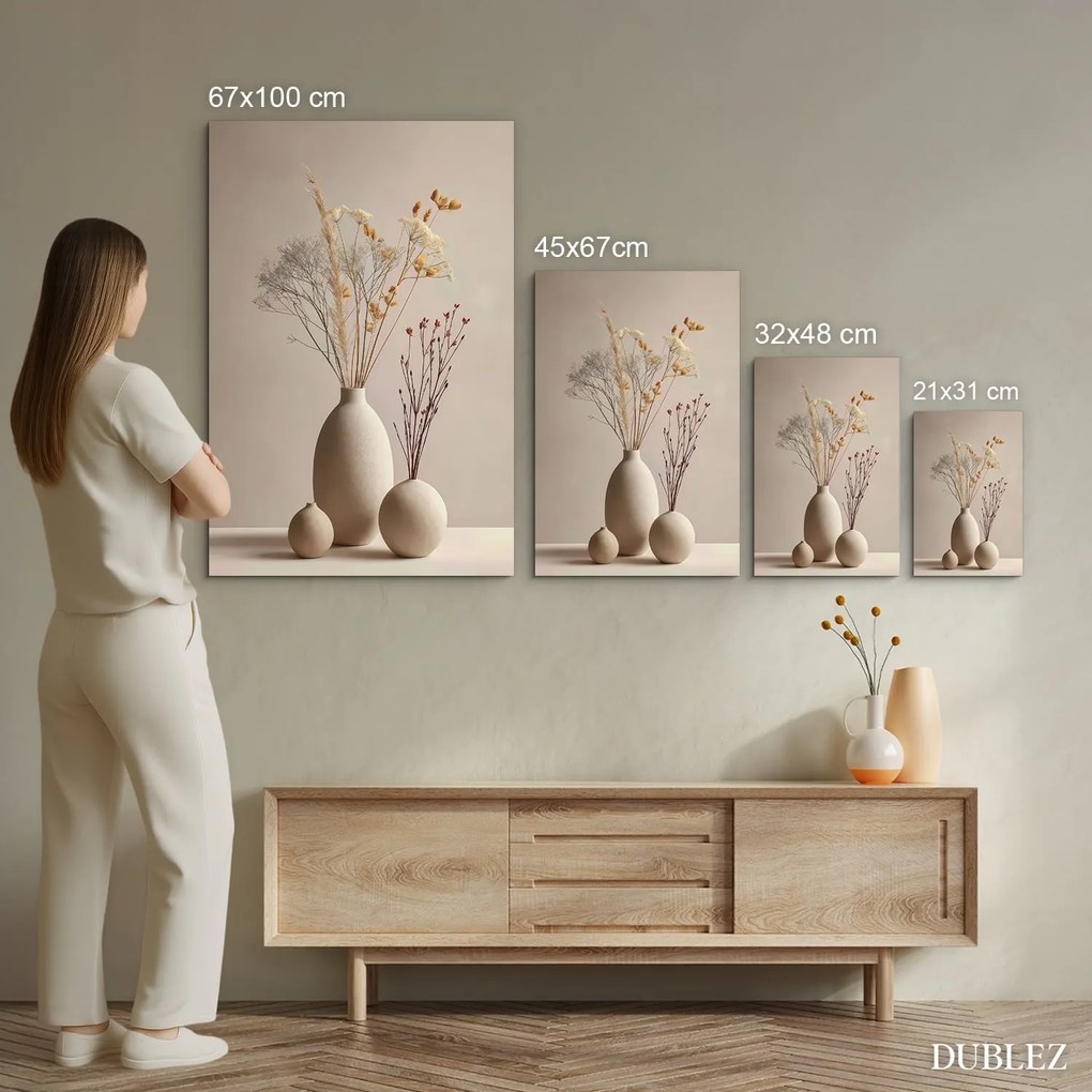 DUBLEZ | Minimalistický obraz kvetov | UV potlač, Premium