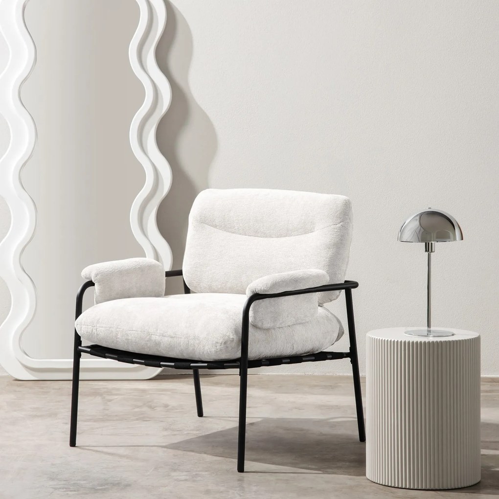 Moderní relaxační křeslo INVERNO ecru