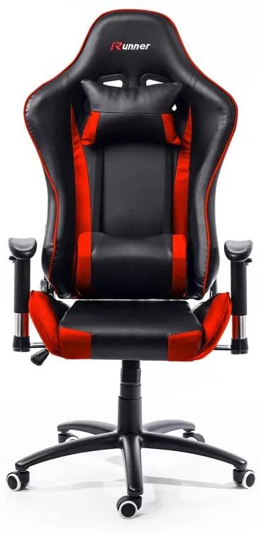 Kancelárska stolička - kreslo KANSAS - červeno čierna
