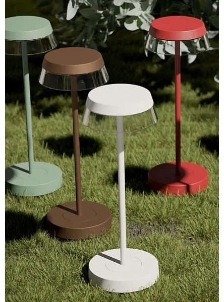 Redo 90311- LED Stmievateľná stolná lampa ILUNA LED/2,5W/5V 3000 mAh IP65 červená