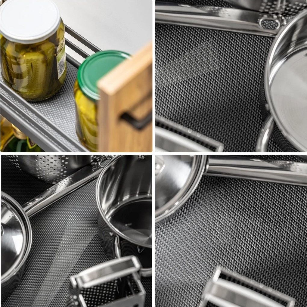 Protišmyková podložka do zásuvky LARGO 48 x 300 cm - šedá