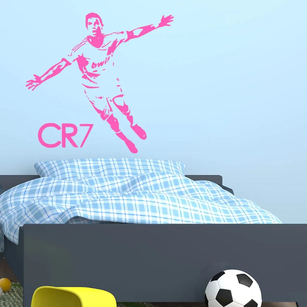 Veselá Stena Samolepka na stenu na stenu Cristiano Ronaldo Farba: černá