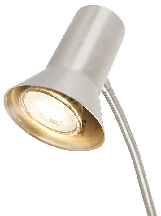 Nástenná lampa z ocele s flexibilným ramenom - Karin flex