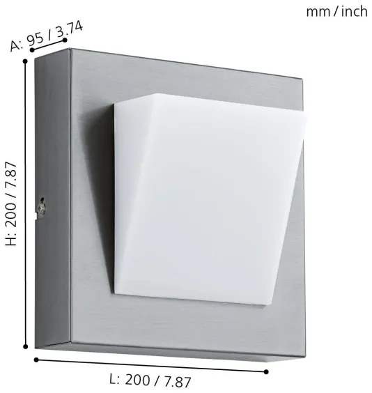 Eglo 94114 - LED vonkajšie osvetlenie Galar 1 1xLED/3,7W/230V