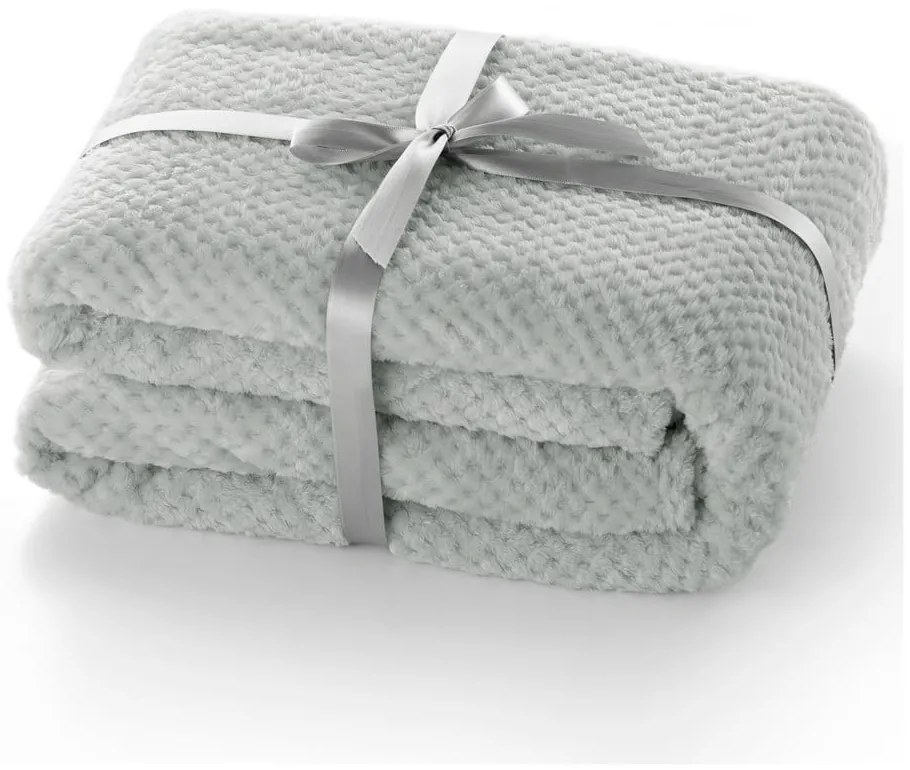 Sivý pléd z mikrovlákna DecoKing Henry, 240 × 220 cm