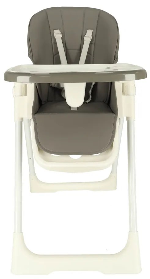 KIK Detská jedálenská stolička na kolieskach so stojanom skladacia sivá