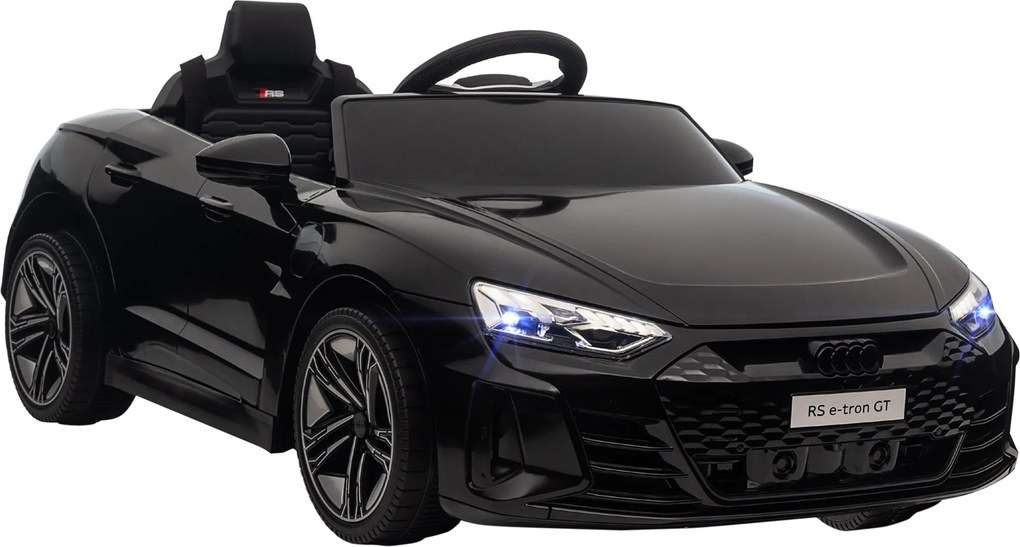 HOMCOM Detské Elektrické Auto, Detské Auto s Diaľkovým Ovládaním, AUDI RS e-tron GT Detské Vozidlo s Bezpečnostným Pásom, Klaksónom a Hudbou, s Predný