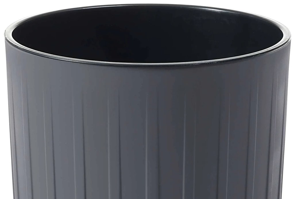 PLASTOVÝ KVETINÁČ STRIPPED ECO 42X25 CM ANTRACITOVÁ