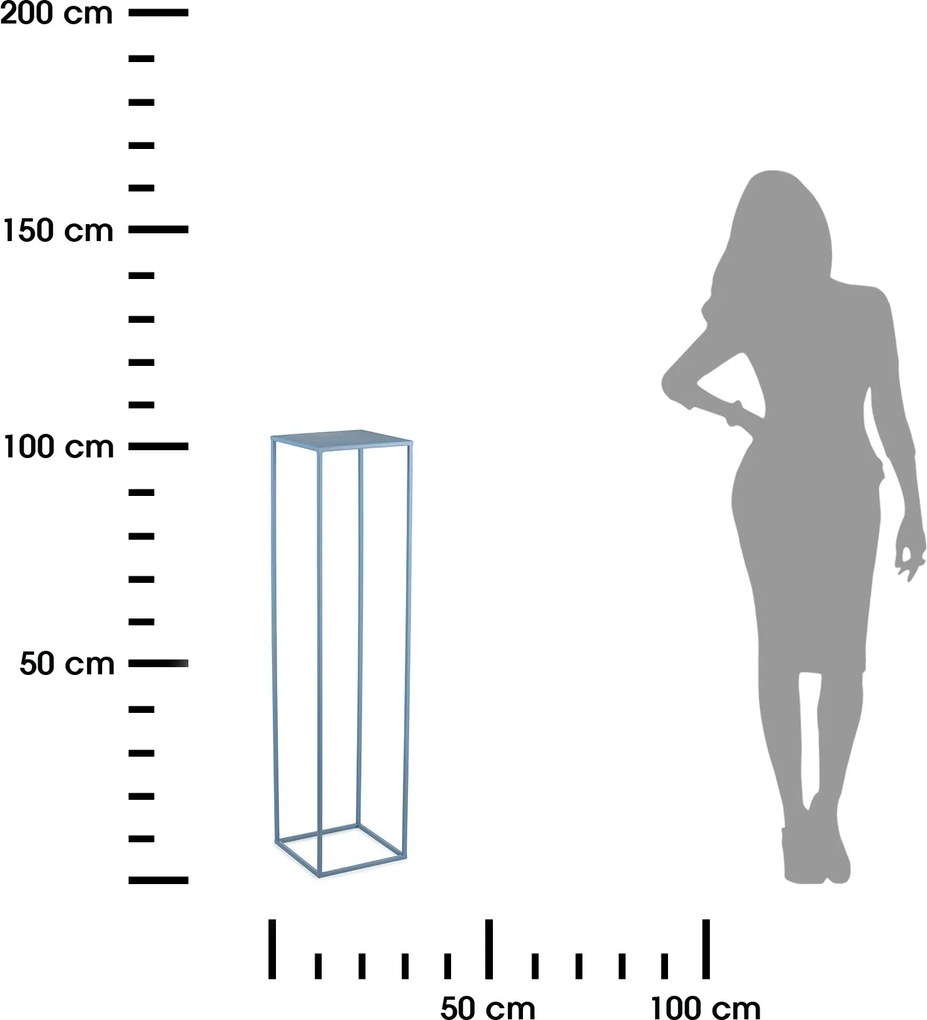 STOJAN NA KVETINÁČ SIMPLE 100X24X24 CM MODRÁ