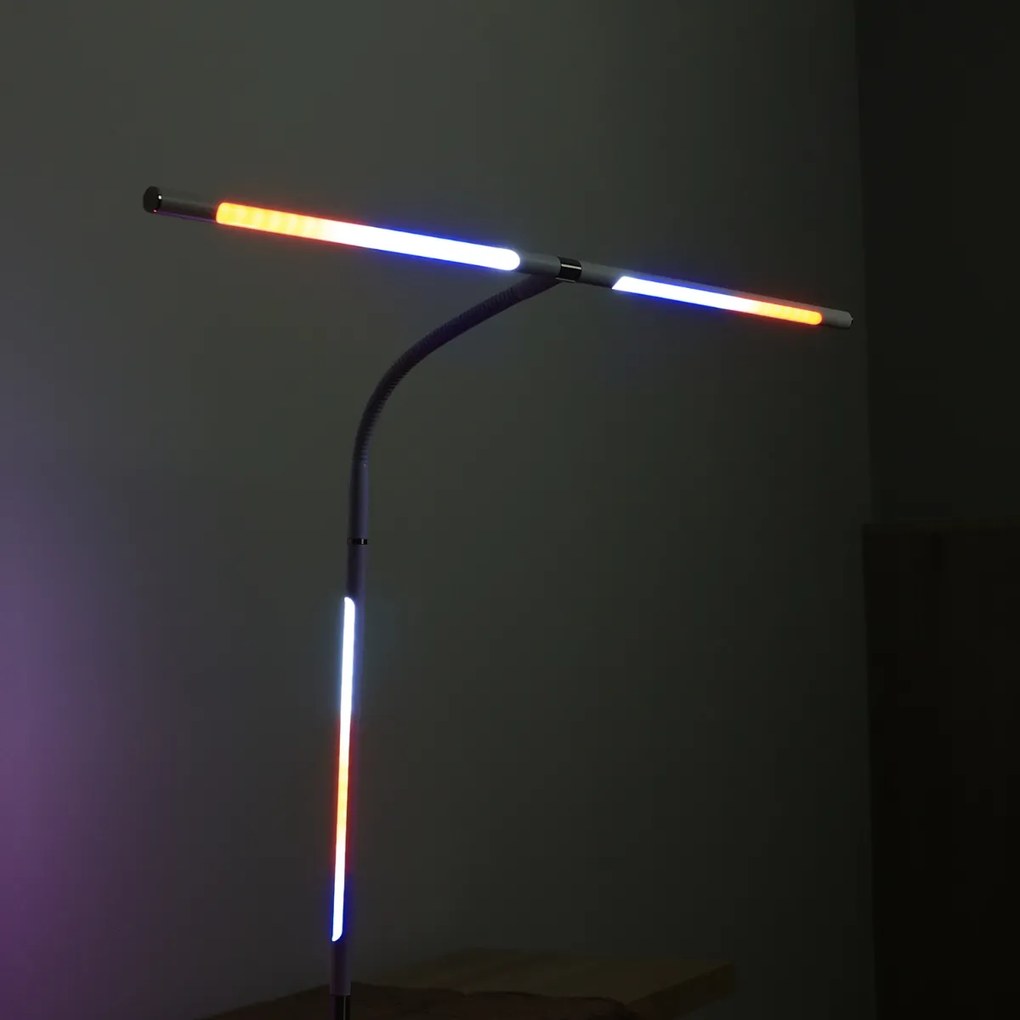Stolná LED lampa NOX s RGBW efektmi, základňa, diaľkový ovládač