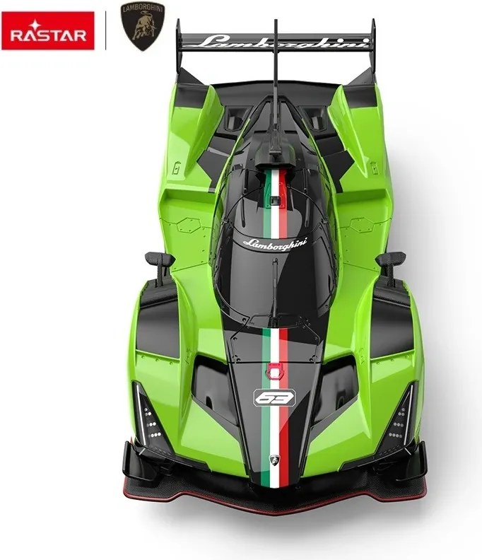 RASTAR Diaľkovo ovládané RC auto Lamborghini SC63 LMDh 1:24, čierno-zelené (Rastar)