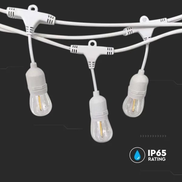 Vonkajší svetelný reťazec STRING — 15 pätíc E27, max. 40 W, 230 V, dĺžka 15 m, krytie IP65
