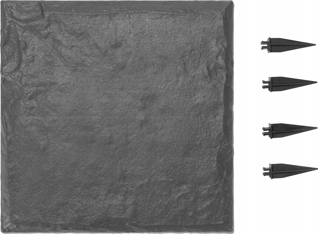 Vevor Dlažobná kocka 39,5x39,5CM 4ks Záhradné kamene Štvorcový šedý